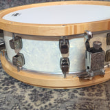 Mint Yamaha JR Robinson Signature Birch White Marine Pearl 15"x5" Snare Drum w/ PR Case BSD1550JR