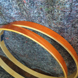 Pair of Used Orange Mapex Bass Drum Hoops