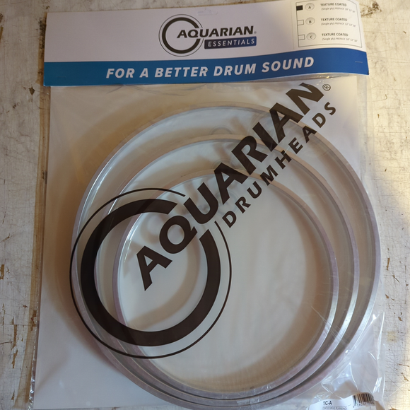 Aquarian CC-A Clear drum head pack toms plus coated snare head 10,12,14,14.