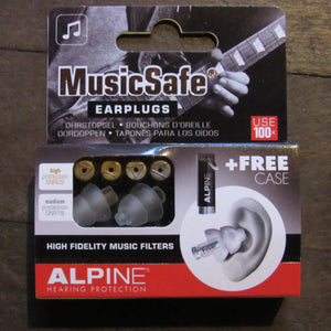 ALPINE Classic MusicSafe Ear Plugs EARCLASSIC - Musicians Earplugs with Case and 2 Filters