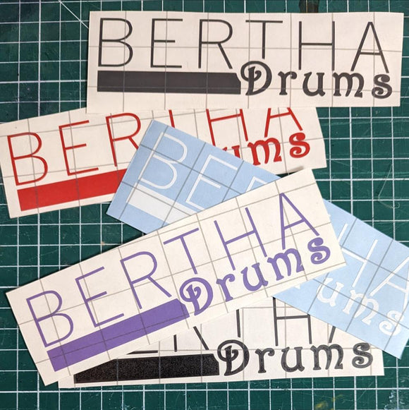 Bertha Drums Vinyl Logo Sticker